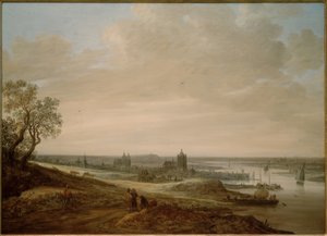 Panoramatická krajina s výhledem na Arnhem od Jan van Goyen