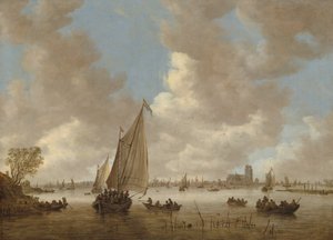 Pohled na Dordrecht ze severu od Jan van Goyen