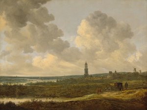 Pohled na Rhenen od Jan van Goyen
