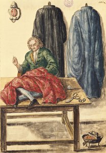 Benátský krejčí (pero, inkoust a wc na papíře) od Jan van Grevenbroeck
