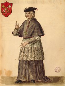 Papežský legát v Serenissimě, Jan van Grevenbroeck nebo Giovanni Grevembroch (1731-1807), Gli Donne de Veneziani, z ilustrované knihy kostýmů, akvarel