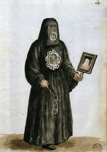 Šaty strážců laického cechu svatého Fantina v Benátkách (pero, inkoust a wc na papíře) od Jan van Grevenbroeck