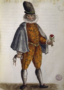Mladý Benátčan, akvarel z benátských oděvů, téměř každého věku, pilně sbíraný a malovaný v 18. století Jan van Grevenbroek nebo Giovanni Grevenbroich (1731-1807), Itálie od Jan van Grevenbroeck