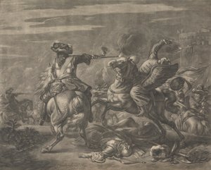 Bitevní scéna – Smrt Turka od Jan van Huchtenburg