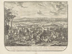 Ontzet van Turijn, 1706 Pohled a znázornění bitvy před Turínem 7. září 1706 (název na předmětu) od Jan van Huchtenburg