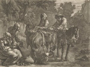 Drancovači, oloupení farmáře a jeho ženy od Jan van Huchtenburg