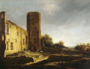 Zřícenina hradu Egmond aan den Hoef u Alkmaaru od Jan van Kessel