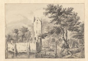 Pohled na Kostverloren Manor na Amstel od Jan van Kessel