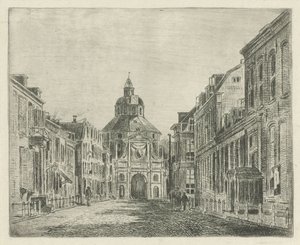 Pohled na Wittevrouwenpoort v Utrechtu od Jan van Lokhorst