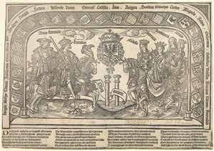 Šest dětí Filipa Sličného: Eleonora Kastilská, Karel V., Isabella Rakouská, Ferdinand I., Marie a Kateřina, c. 1523 od Jan van Nieulandt