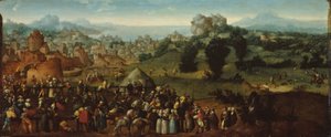 Krajina s turnajem a lovci od Jan van Scorel