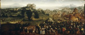 Krajina s turnajem a lovci, 1519-20 od Jan van Scorel