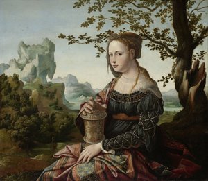 Máří Magdalena, kolem 1530 (olej na desce) od Jan van Scorel