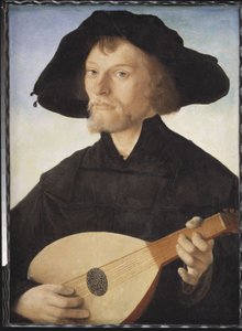 Portrét hráče na loutnu od Jan van Scorel
