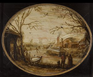 Zimní krajina od Jan van de Velde (II) (attributed to)