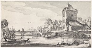Vesnice u řeky Plaisante krajiny a zábavné básně (název série) od Jan van de Velde (II)
