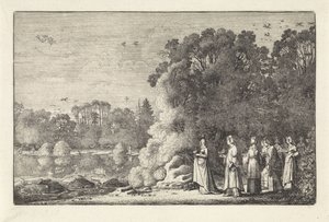 Krajina s Merkurem a Herse Krajiny (název série) Amenissimae aliquot requculae (název série) od Jan van de Velde (II)