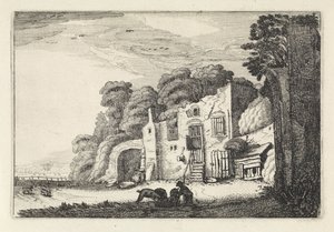Krajina s marnotratným synem s prasaty Krajiny (název série) Amenissimae aliquot requculae (název série) od Jan van de Velde (II)