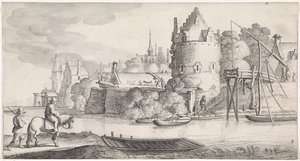 Město na řece Příjemné krajiny a zábavné básně (název série) od Jan van de Velde (II)