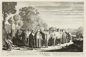 Země, deska 1 z knihy Čtyři živly od Jan van de Velde II