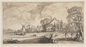 Březen, z knihy Dvanáct měsíců v roce od Jan van de Velde II