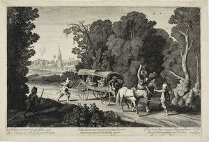 Útok lupičů na trenéra od Jan van de Velde II