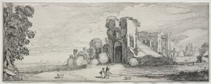 Některé příjemné krajiny a ruiny starověkých památek: Hrad Brederode od Jan van de Velde II