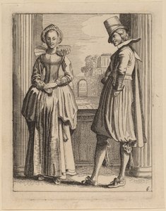 Dvě postavy v kostýmu od Jan van de Velde II