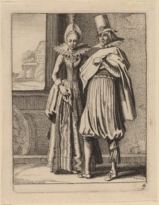 Dvě postavy v kostýmu od Jan van de Velde II
