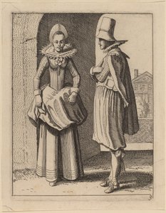 Two Figures in Costume   1254191   cs       czech Successfully Translated  Original: St Luke contemplating his portrait of the Madonna and Child Translat: St Luke contemplating his portrait of the Madonna and Child 1282381 cs czech Successfully Translated  od Jan van de Velde II