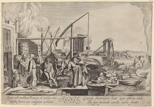 Ignis (oheň) od Jan van de Velde II, after Willem Buytewech