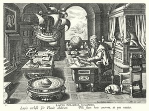 Lapis Polaris Magnes (rytina) od Jan van der Straet