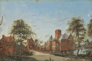 Hrad Loenersloot na řece Angstel od Jan van der Heyden (manner of)