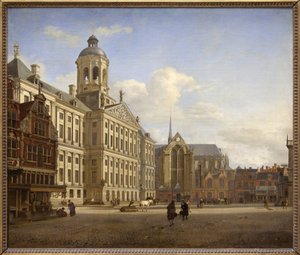 Přehrada s novou radnicí v Amsterdamu