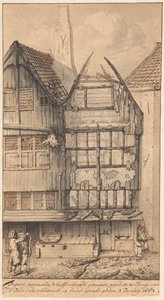 Dva vyhořelé domy v Oude Nieuwstraat, 1682 od Jan van der Heyden