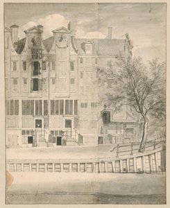 Vyhořelý dům na Leidsegracht, 1684 od Jan van der Heyden