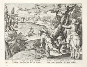 Fowlers catching Crows, ilustrace z 