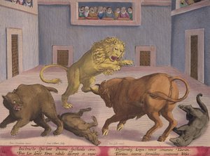 Noblemen Watch Combat of Wild Beasts in a Indoor Circus, deska 12 z 