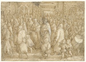 Návrat velkovévody Cosima I. Toskánského do jeho paláce od Jan van der Straet