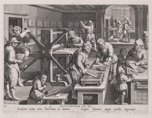 Sculptura in Aes, Dílna rytce od Jan van der Straet, called Johannes Stradanus