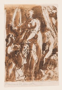 Recto: Judith s hlavou Holoferna; Verš: Pieta od Jan van der Straet, called Stradanus