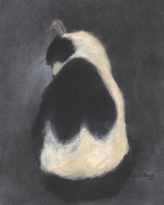 Thomas Taking a Bath, cca 2018 (pastel a uhel na papíře) od Janel Bragg