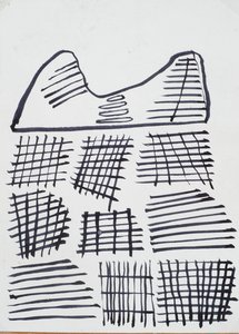 Kresba, 2015 (tuš na papíře) od Janet McKenzie
