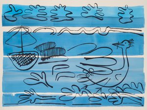 Sailing West Coast, 2015 (akvarel a inkoust)