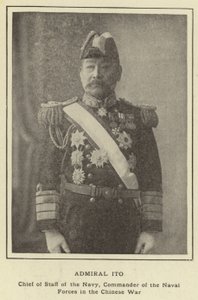 Admirál Ito, náčelník štábu námořnictva, velitel námořních sil v čínské válce od Japanese Photographer