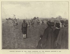Výroční přehled Tokio Garrison od Mikado, 8. ledna 1904 od Japanese Photographer