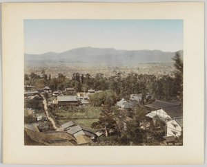 Kyoto, Japonsko (ručně kolorovaná černobílá fotografie) od Japanese Photographer