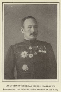 Generálporučík Baron Hasegawa, velící armádní divizi císařské gardy od Japanese Photographer