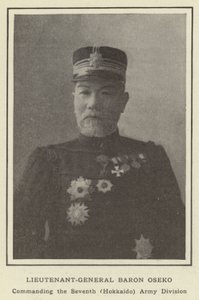 Generálporučík baron Oseko, velící sedmé (Hokkaido) armádní divizi od Japanese Photographer