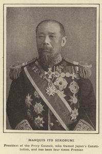 Marquis Ito Hirobumi, předseda tajné rady, který vytvořil japonskou ústavu a byl čtyřikrát premiérem od Japanese Photographer